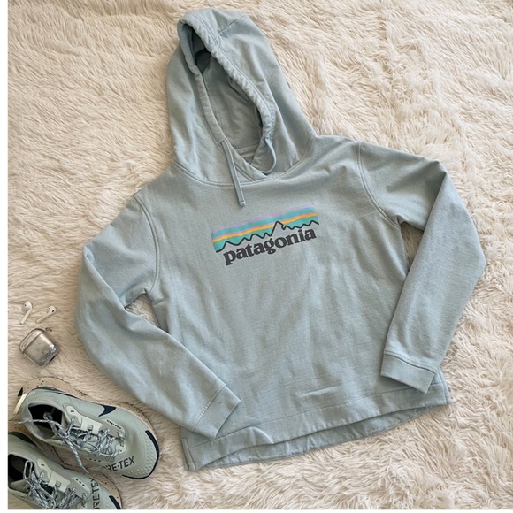 Patagonia Mint Pastel Hoodie Sweater Size M - Picture 3 of 11